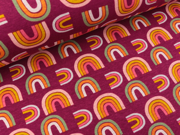 Alpenfleece Purring Fur Rainbow bunt auf Beere