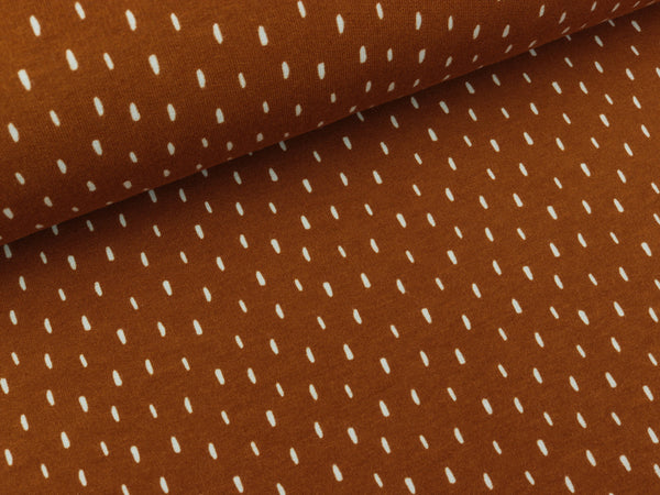 Soft Sweat Stripes weiß auf Cognac