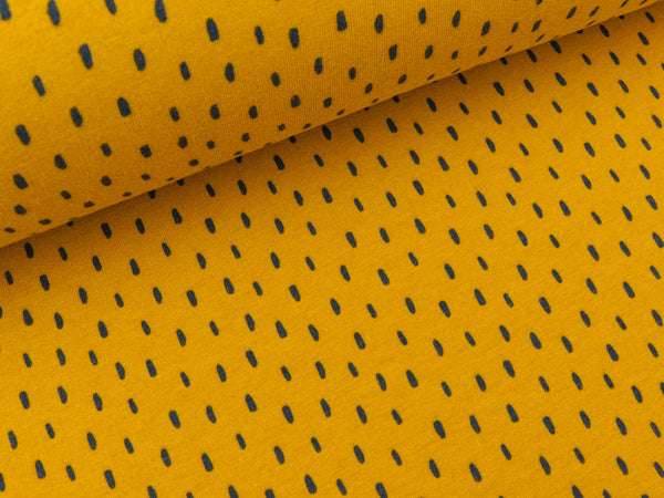 Soft Sweat Stripes jeansblau auf Ochre