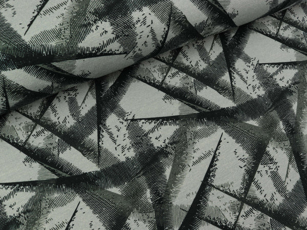 Baumwollsweat Toronto Grafisch Abstrakt hellgrau-schwarz