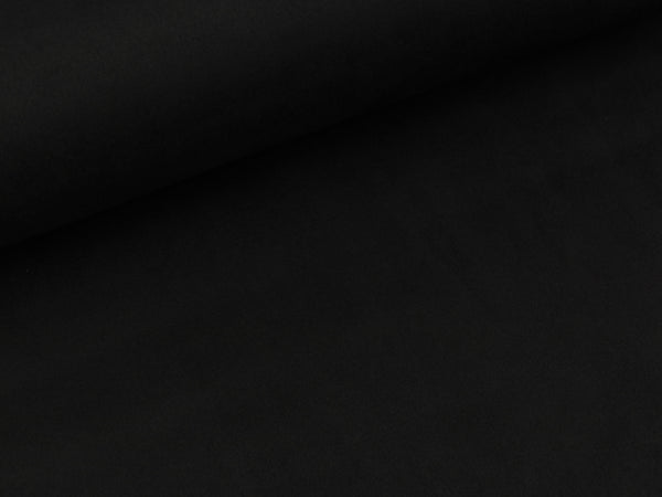 Stretch Suede Velourleder Imitat Chloe schwarz uni