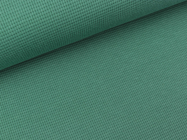 Waffeljersey Clarissa patinagrün uni