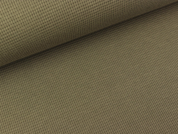 Waffeljersey Clarissa khaki uni