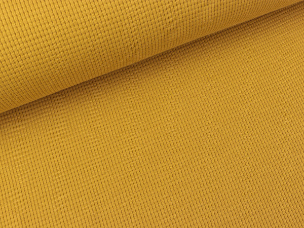 Waffeljersey Clarissa goldgelb uni