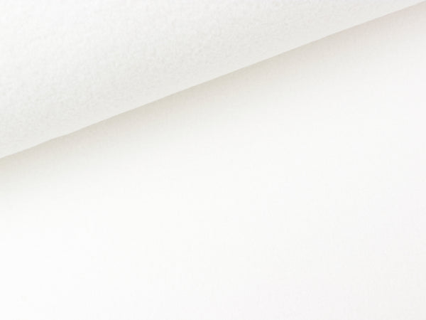 Bio Baumwollfleece winterweiß uni by Albstoffe