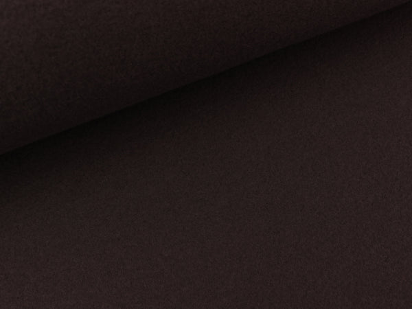 Bio Baumwollfleece mokka uni by Albstoffe