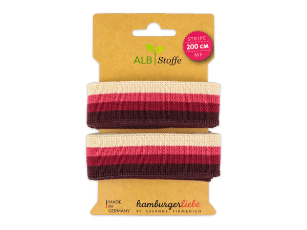 Stripe Me College Only You Band meringa-azalea-prugna-bordeaux