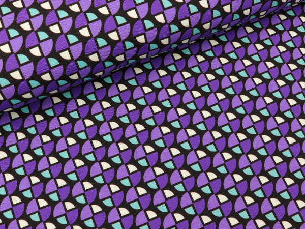 Hamburger Liebe Baumwolljersey Only You All of You viola-glicine-verdino-meringa auf Mokka