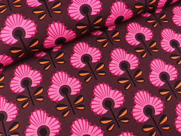 Hamburger Liebe Bio Baumwoll Canvas Only You Beautiful Soul bordeaux-bunt