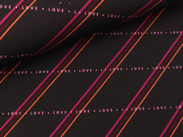 Hamburger Liebe Leichter Baumwollsweat Only You Love always Wins mokka-bunt