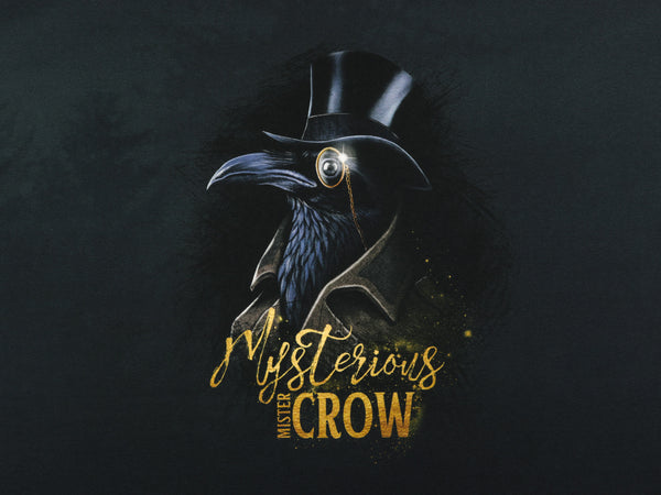 French Terry Gloomy Hills Mister Crow by Thorsten Berger Panel 80cm