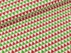 Baumwoll Webware Noel Dreiecke grün-weihnachtsrot auf Natur
