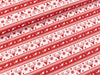 Baumwoll Webware Joel Norwegerbordüre rot auf Weiß