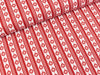 Baumwoll Webware Joel Weihnachtskugeln und Streifen rot-weiß