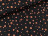 Baumwoll Webware Joel Dots kupferfarben auf Schwarz
