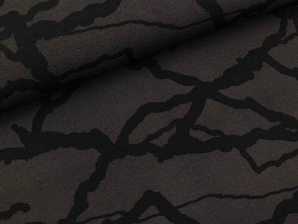 Jersey Streifen schwarz auf Braun