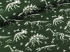 Baumwollsweat Joko Dinofossilien weiß auf Dunkelgrün