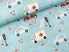 Baumwolljersey Little Rescue Patrol hellblau meliert by Christiane Zielinski