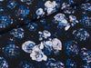 Viskose Webware Fleur Rosenmuster bunt auf Nachtblau