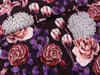 Viskose Webware Fleur Blumenzauber bunt auf Bordeaux