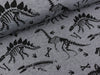 Alpenfleece Eiger Dinofossilien schwarz auf grau meliert
