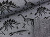 Alpenfleece Eiger Dinofossilien schwarz auf grau meliert