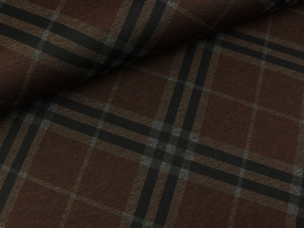 Punta di Roma Romanit Jersey Diamond braun-hellbraun-schwarz-hellgrau meliert