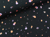 Baumwolljersey Dots bunt auf Schwarz Digitaldruck