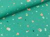 Baumwolljersey Dots bunt auf Emerald Digitaldruck