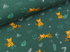 Baumwolljersey Sweet Leopard auf Dark green