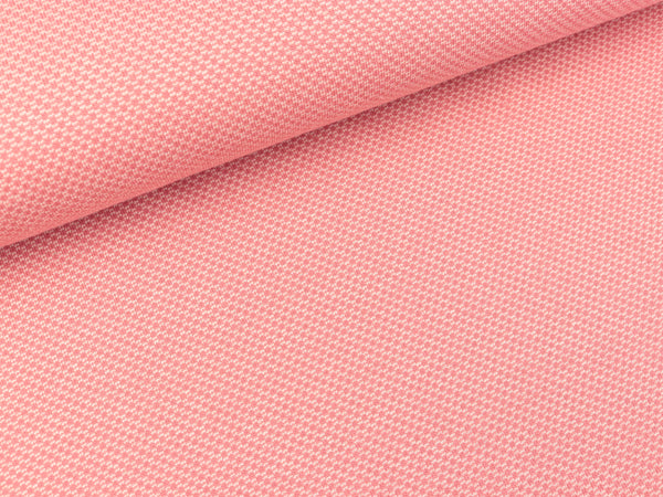 Jacquard Jersey Leroy koralle-weiß