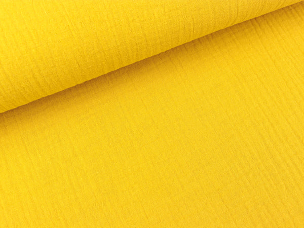 Baumwoll Musselin Double Gauze Bambino curry uni