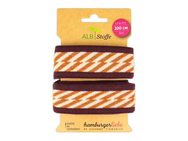 Stripe Me Glam Glory Band bordeaux-meringa-nepal-kupfer