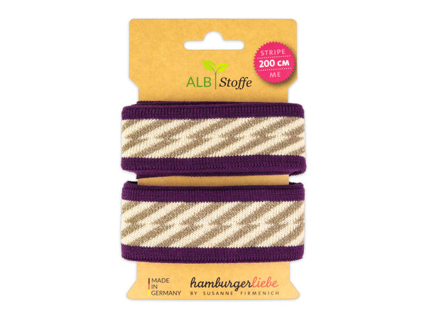 Stripe Me Glam Glory Band viola-sabbia-meringa-gold