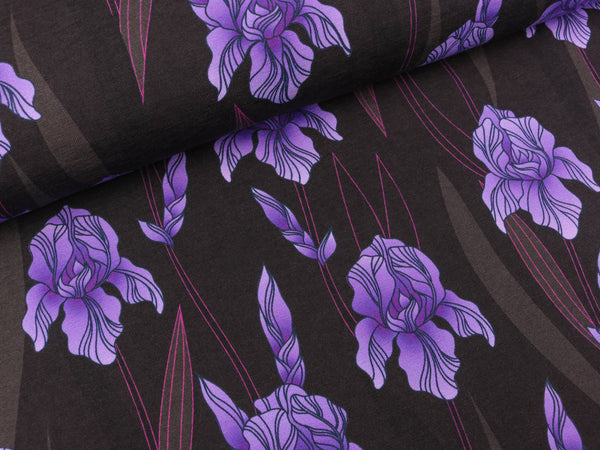 Hamburger Liebe Baumwolljersey Glory Glorious Iris mokka-bunt