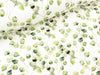 Waffeljersey Ilse Kleine Eukalyptusblätter auf Creme