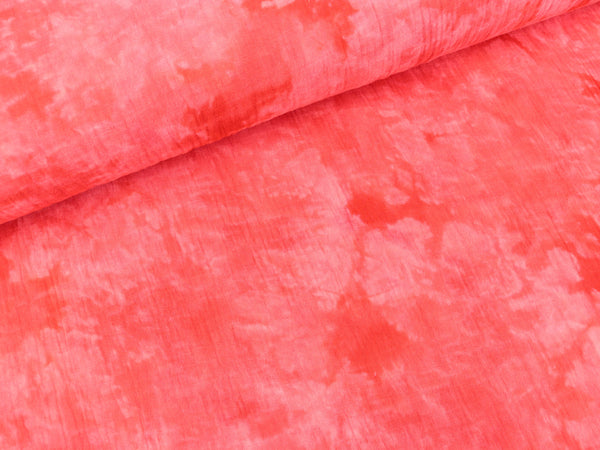 Baumwoll Double Gauze Jakob Batikoptik koralle