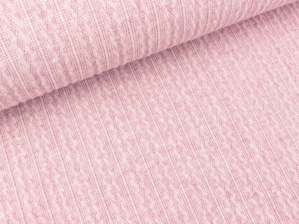 Strickstoff Zopfstrick Jacky altrosa meliert