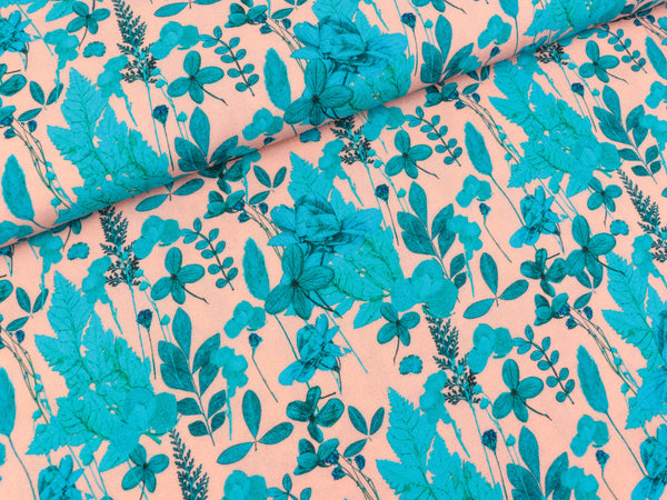 Viskose Webware Believe türkis auf Nude by Cherry Picking