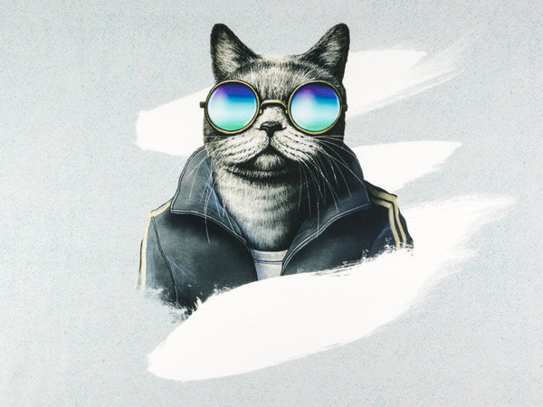 French Terry Sporty Cat by Thorsten Berger Panel 75cm