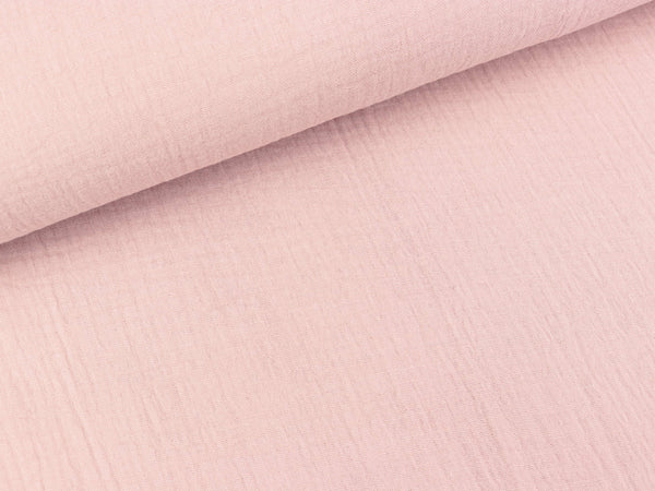 Baumwoll Double Gauze Jenke staubrosa uni