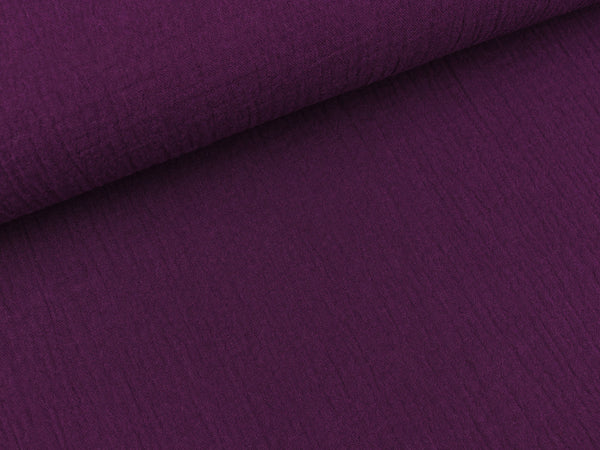 Baumwoll Double Gauze Jenke lila uni