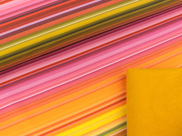 NANO Softshell Robin Schmale Streifen rosa-pink-gelb-grün-bunt