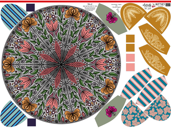 Baumwoll Canvas Panel Love Panel ocker-bunt by Cherry Picking 110cm