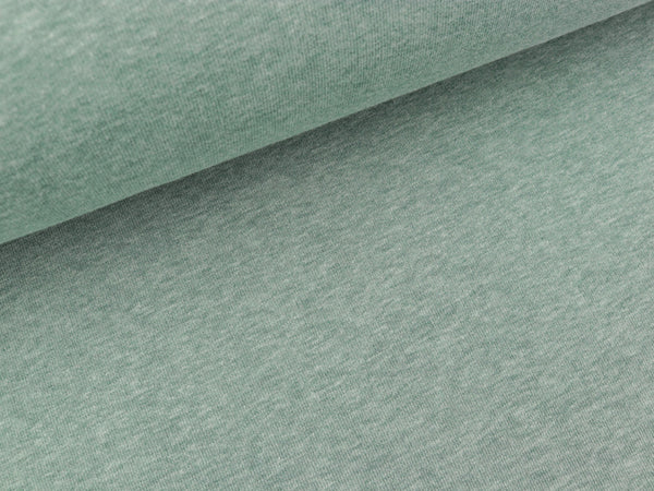 Baumwollsweat Melany dusty mint meliert