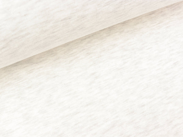 Baumwollsweat Melany ecru meliert