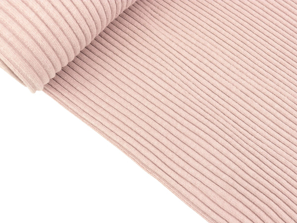 Heavy Bündchen Rippen dusty pink meliert Schlauchware