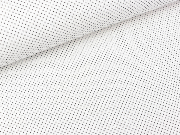 Baumwoll Musselin Double Gauze Bambino Pünktchen schwarz auf Ecru