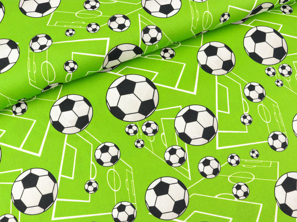 Baumwoll Webware Kim Fußballplatz grün