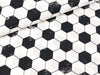 Baumwoll Webware Kim Fußball Hexagon schwarz-weiß